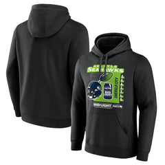 Seattle Seahawks Bud Light Pullover Hoodie - Black on sale