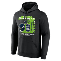 Seattle Seahawks Bud Light Pullover Hoodie - Black on sale