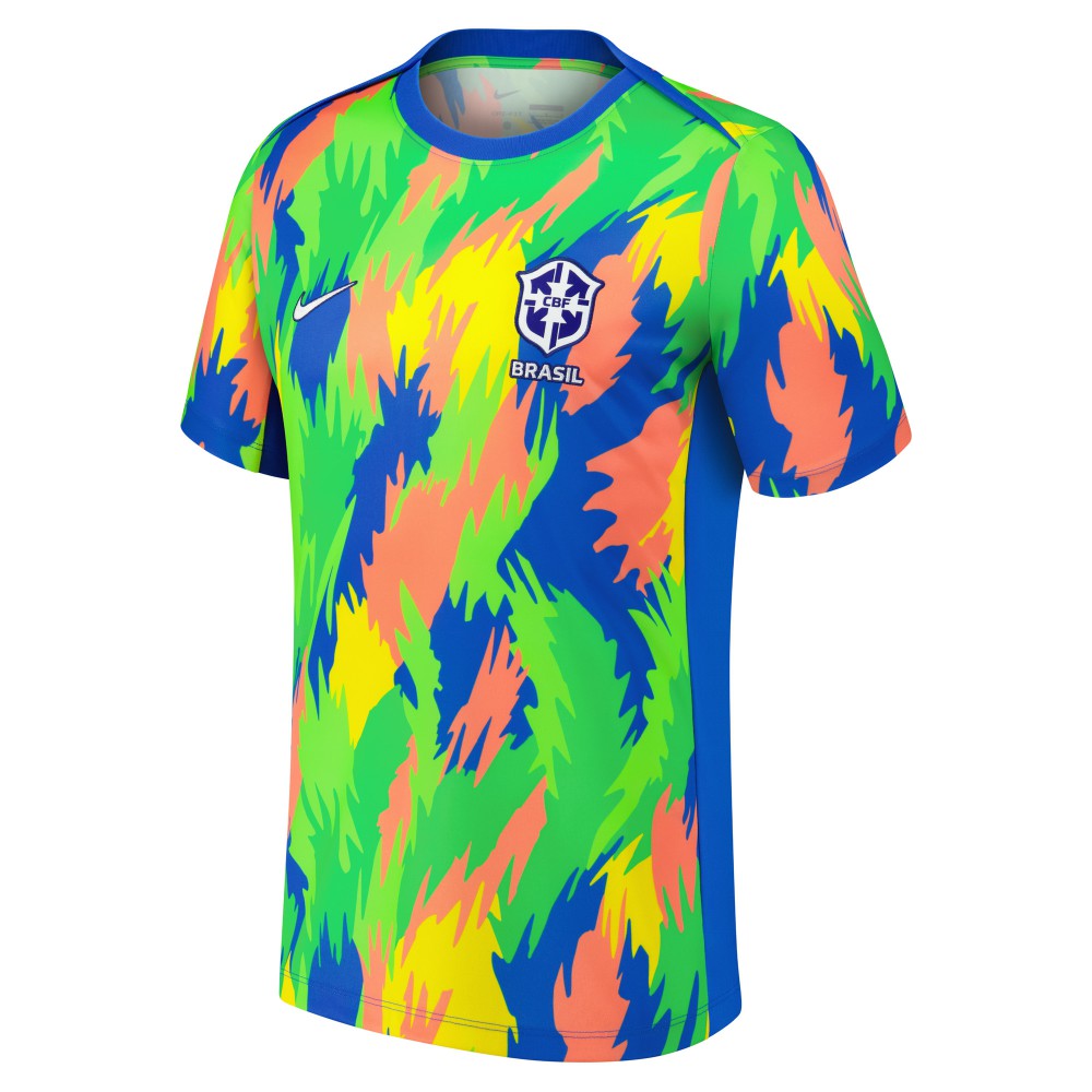 Brazil Women's National Team 2025 Academy Pro Pre-Match Performance Top - Blue shop