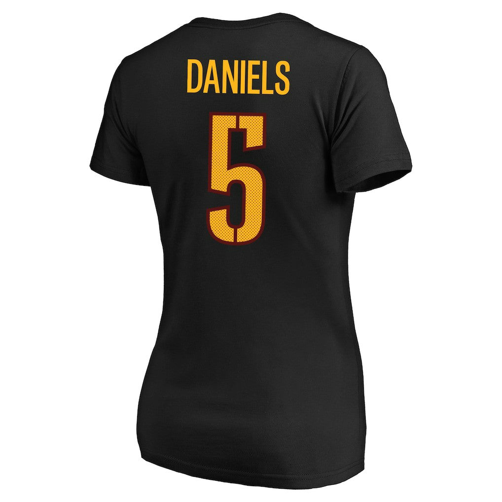 Jayden Daniels Washington Commanders Women's Plus Size Fair Catch Name & Number Scoop Neck T-Shirt - Black outlet