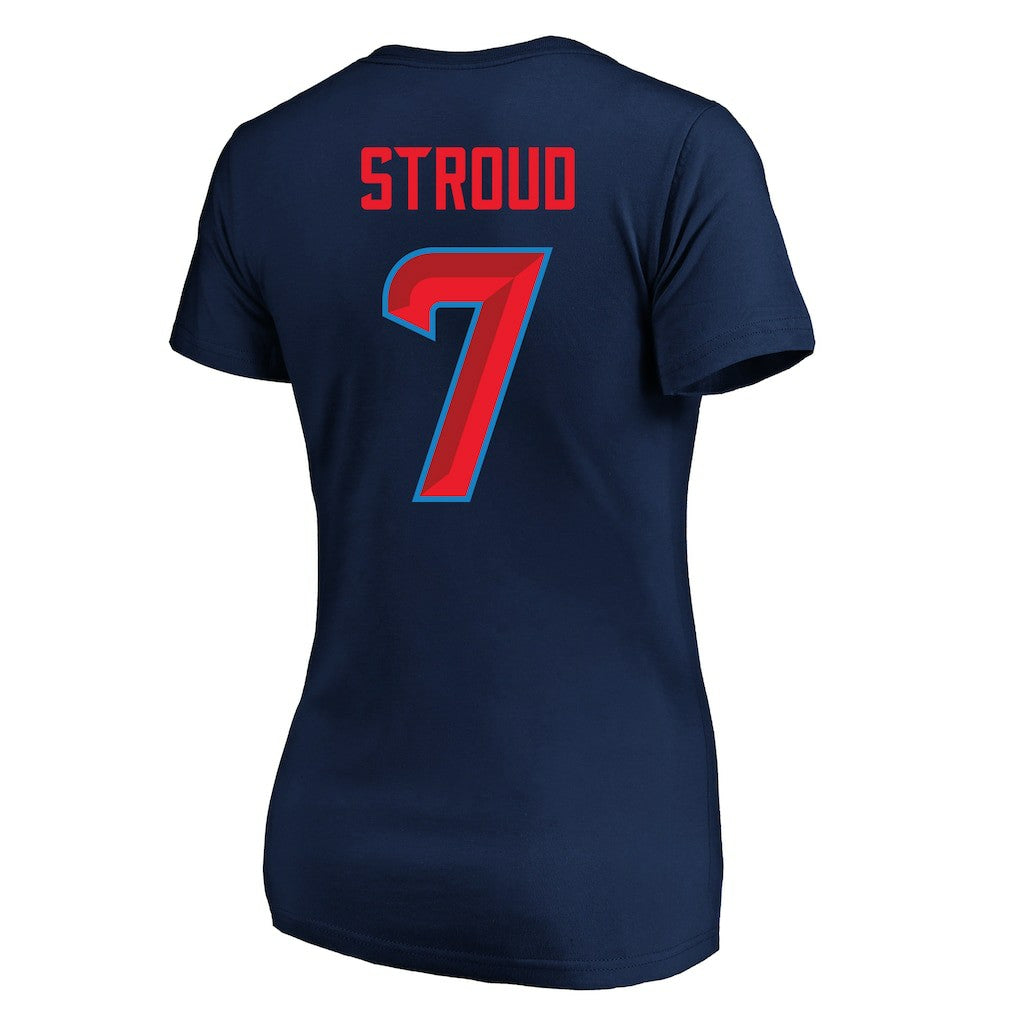 C.J. Stroud Houston Texans Women's Plus Size Fair Catch Name & Number Scoop Neck T-Shirt - Navy discount