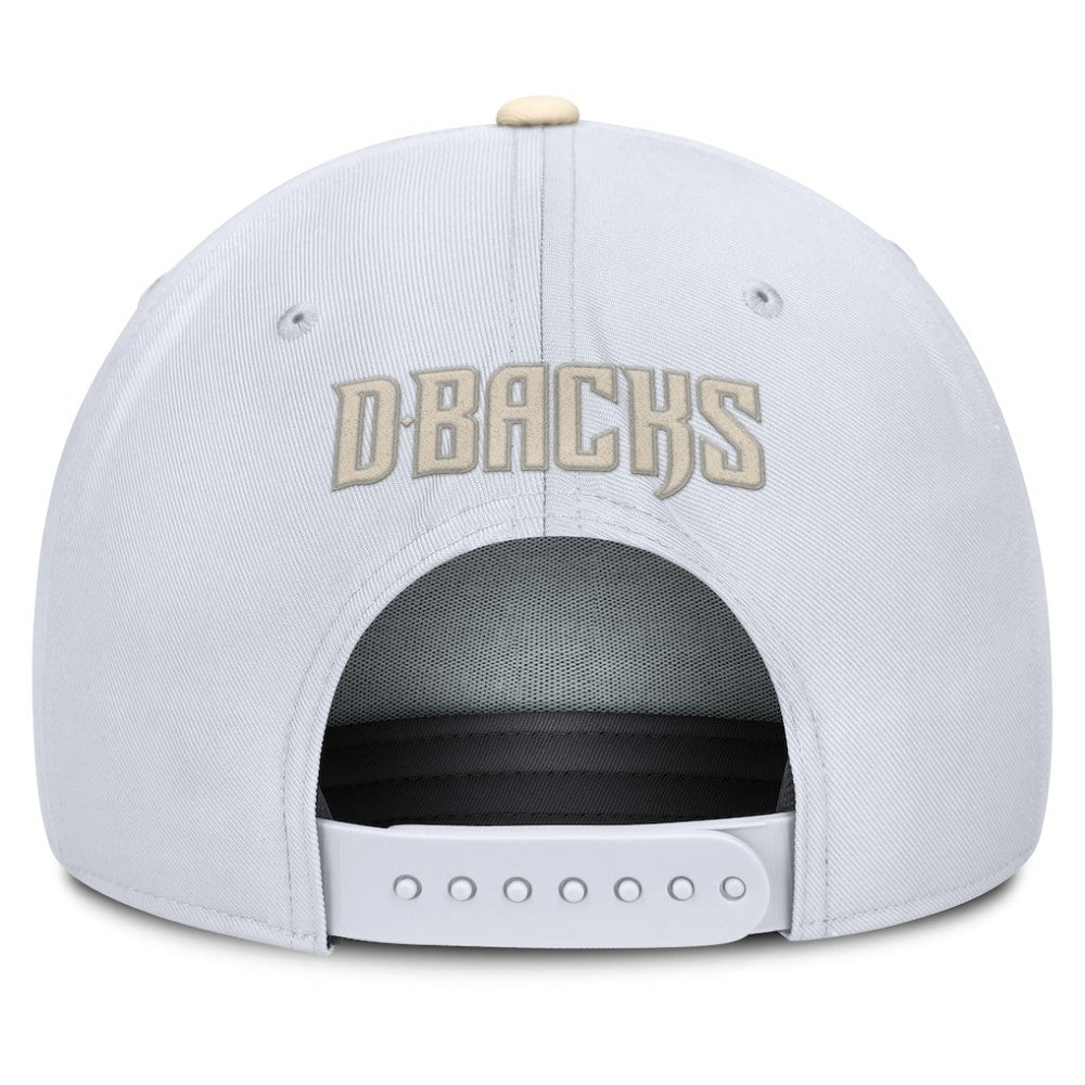 Arizona Diamondbacks Pro Performance Snapback Hat White/Cream