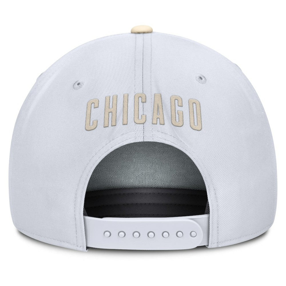 Chicago Cubs Pro Performance Snapback Hat White/Cream