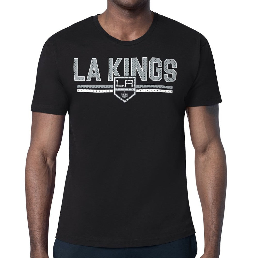 Los Angeles Kings Starter Mesh Look Team Name T-Shirt - Black T-shirts