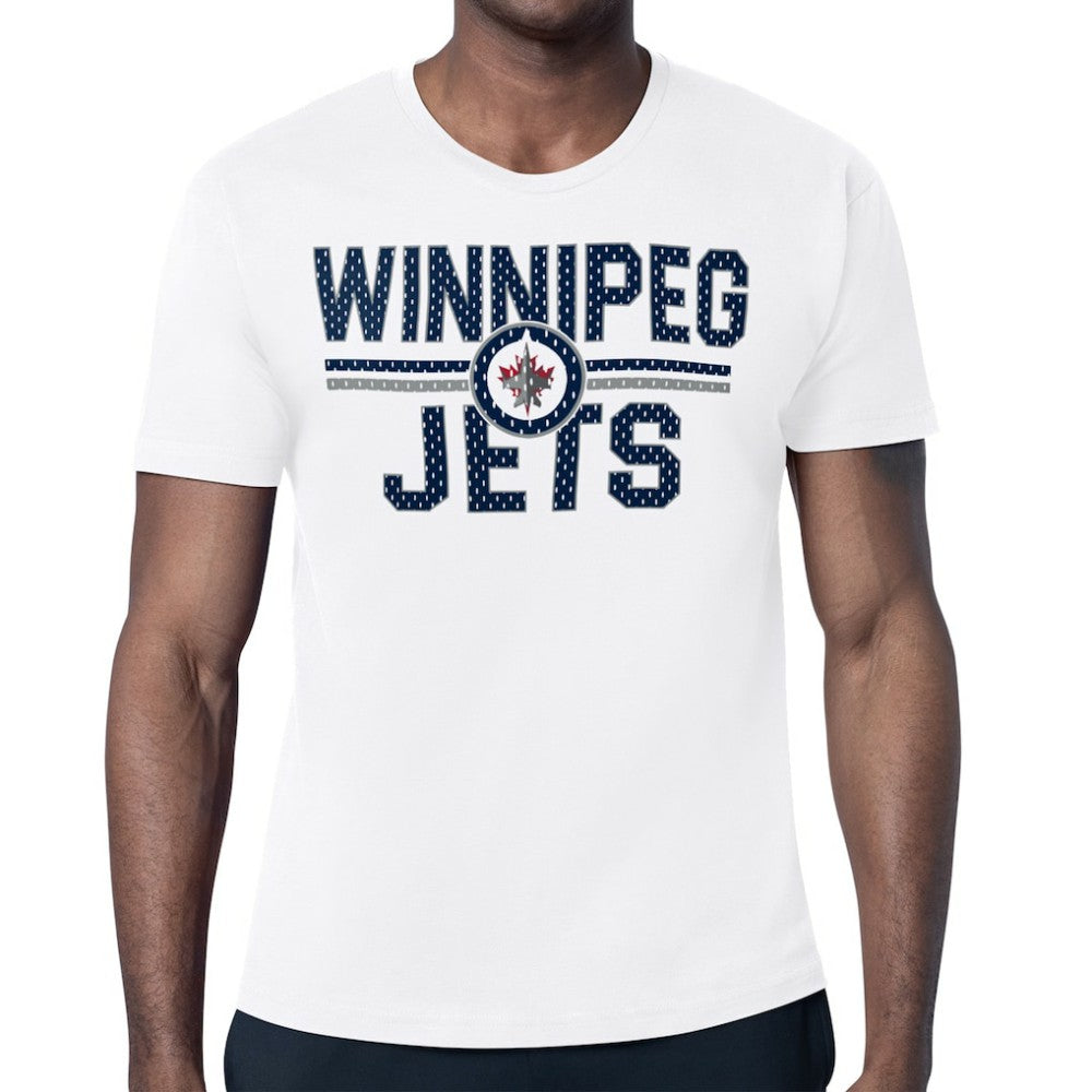 Winnipeg Jets Starter Mesh Look Team Name T-Shirt - White T-shirts