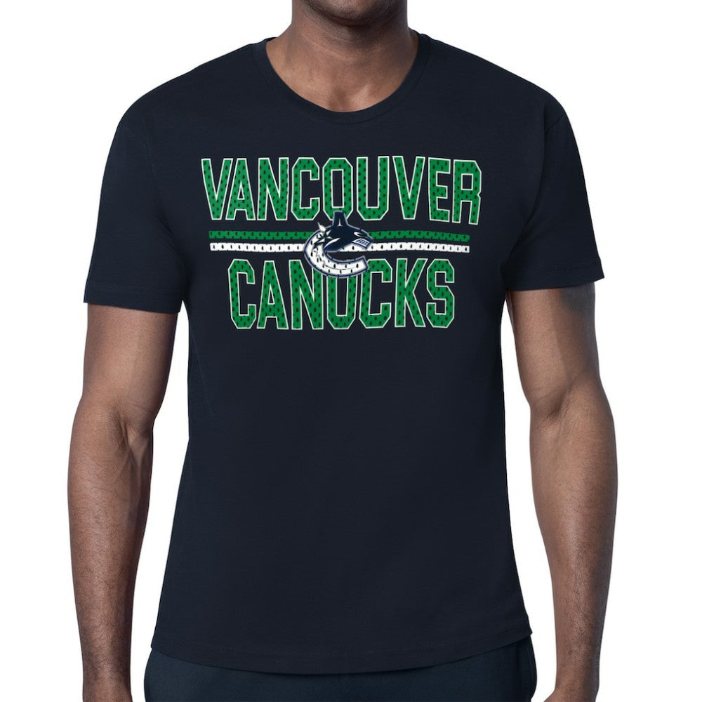 Vancouver Canucks Starter Mesh Look Team Name T-Shirt - Navy T-shirts