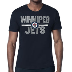 Winnipeg Jets Starter Mesh Look Team Name T-Shirt - Navy T-shirts