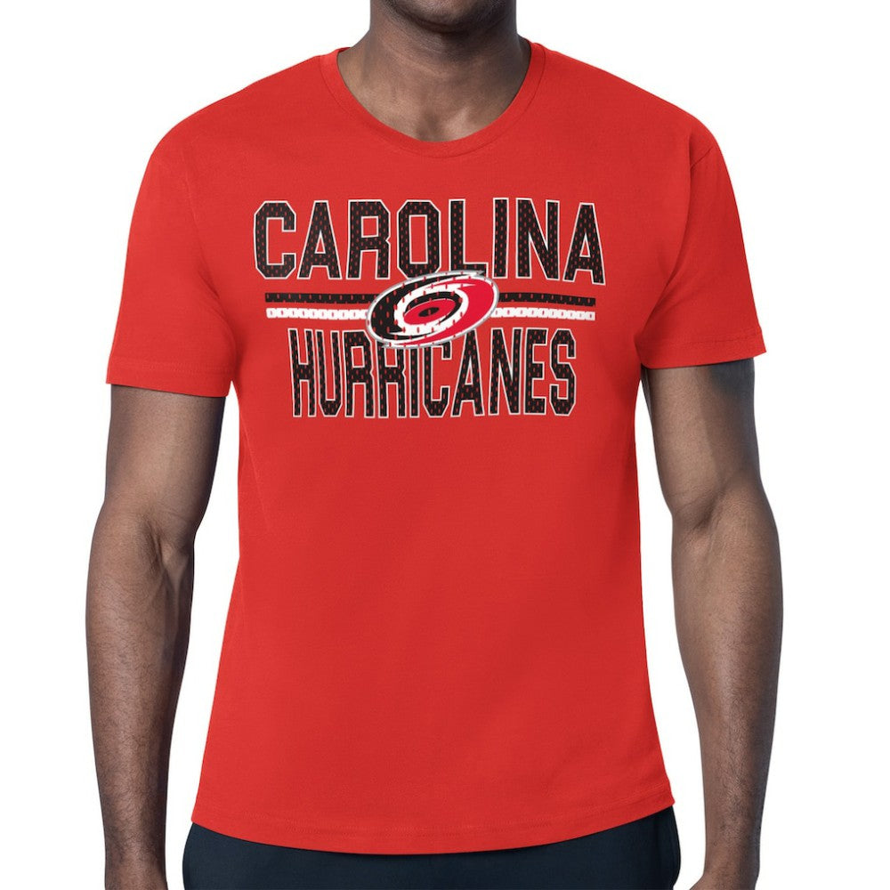 Carolina Hurricanes Starter Mesh Look Team Name T-Shirt - Red T-shirts
