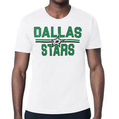 Dallas Stars Starter Mesh Look Team Name T-Shirt - White T-shirts