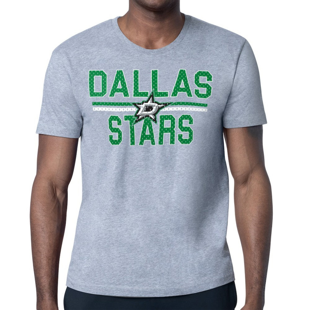 Dallas Stars Starter Mesh Look Team Name T-Shirt - Heather Gray T-shirts