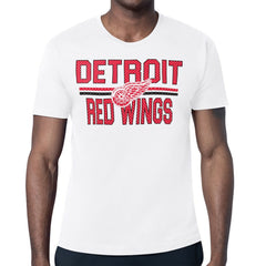 Detroit Red Wings Starter Mesh Look Team Name T-Shirt - White T-shirts