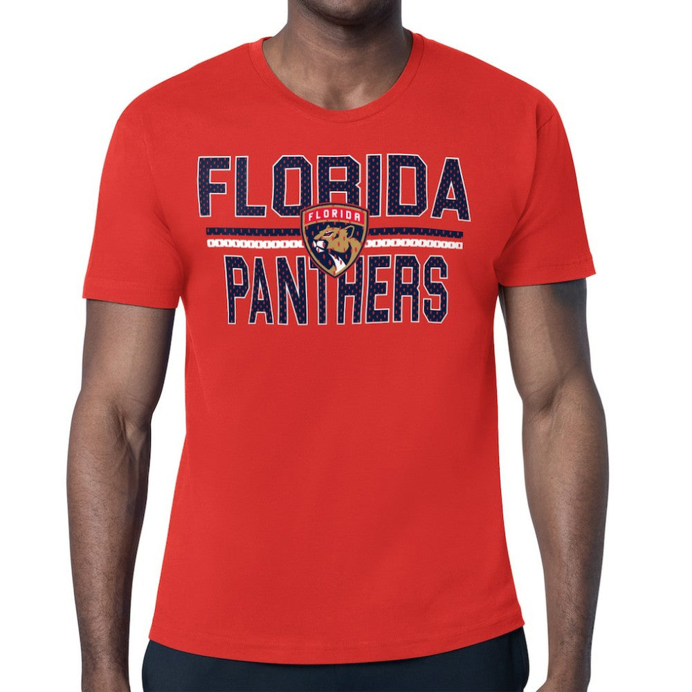 Florida Panthers Starter Mesh Look Team Name T-Shirt - Red T-shirts
