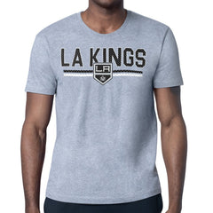 Los Angeles Kings Starter Mesh Look Team Name T-Shirt - Heather Gray T-shirts