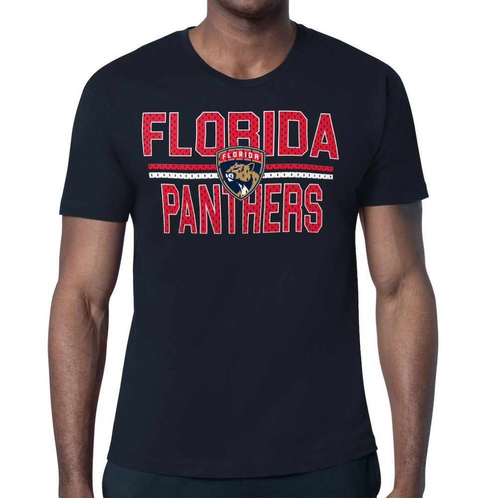 Florida Panthers Starter Mesh Look Team Name T-Shirt - Navy T-shirts