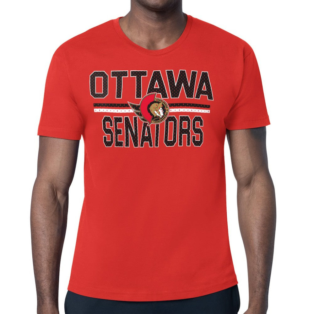 Ottawa Senators Starter Mesh Look Team Name T-Shirt - Red T-shirts