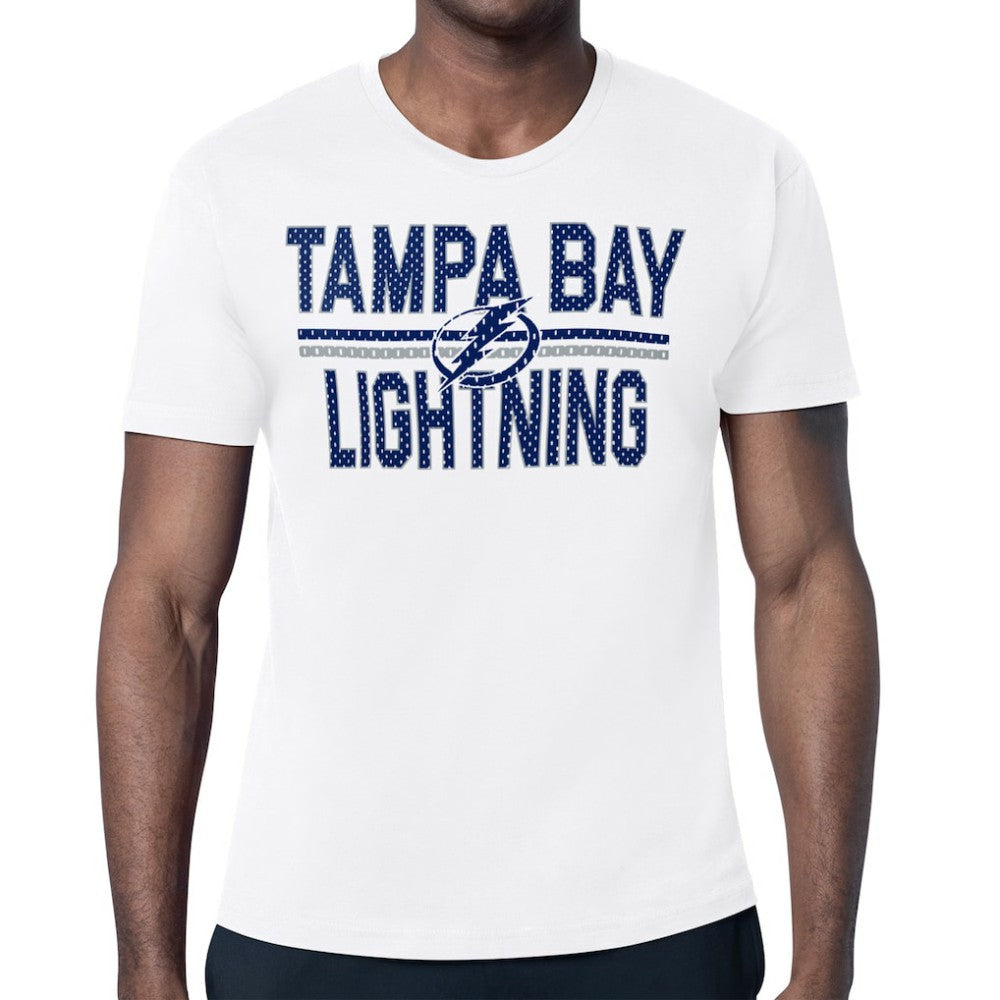 Tampa Bay Lightning Starter Mesh Look Team Name T-Shirt - White T-shirts
