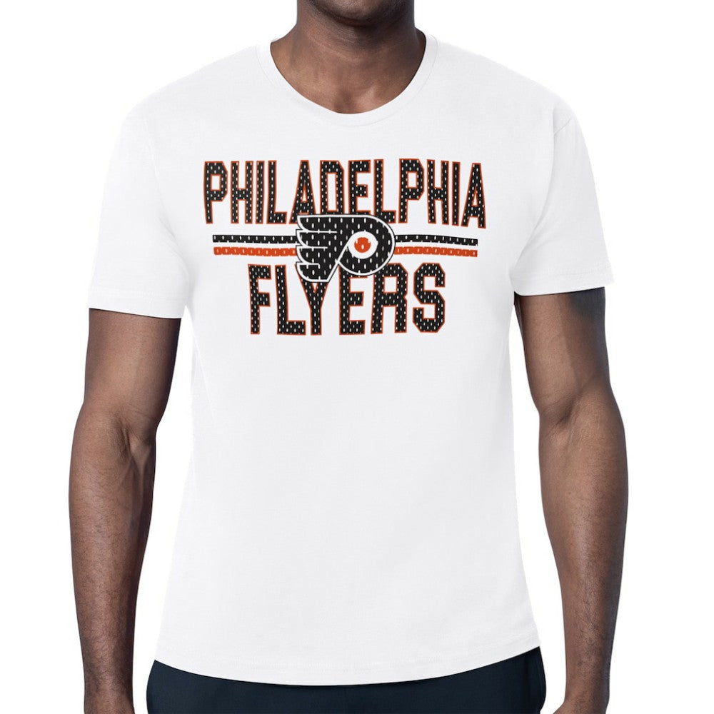 Philadelphia Flyers Starter Mesh Look Team Name T-Shirt - White T-shirts