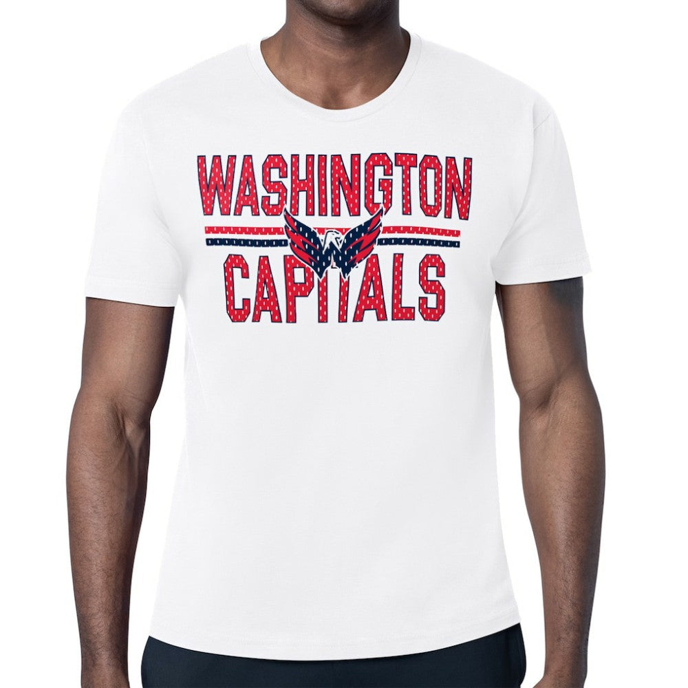 Washington Capitals Starter Mesh Look Team Name T-Shirt - White T-shirts
