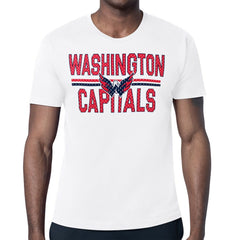Washington Capitals Starter Mesh Look Team Name T-Shirt - White T-shirts
