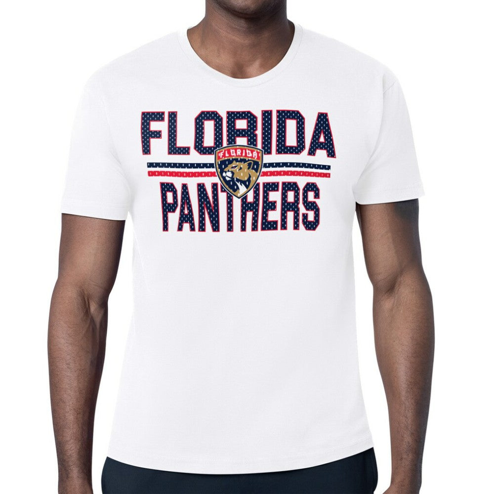 Florida Panthers Starter Team Wordmark & Logo T-Shirt - White T-shirts