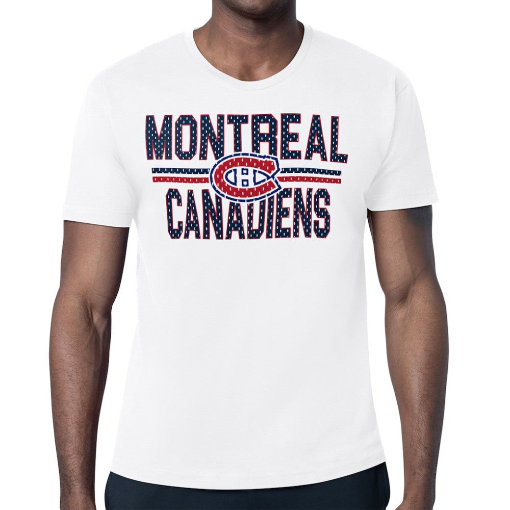 Montreal Canadiens Starter Mesh Look Team Name T-Shirt - White T-shirts