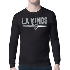 Los Angeles Kings Starter Mesh Look Team Name Long Sleeve T-Shirt - Black T-shirts