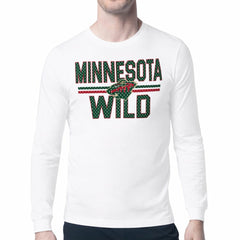 Minnesota Wild Starter Mesh Look Team Name Long Sleeve T-Shirt - White T-shirts