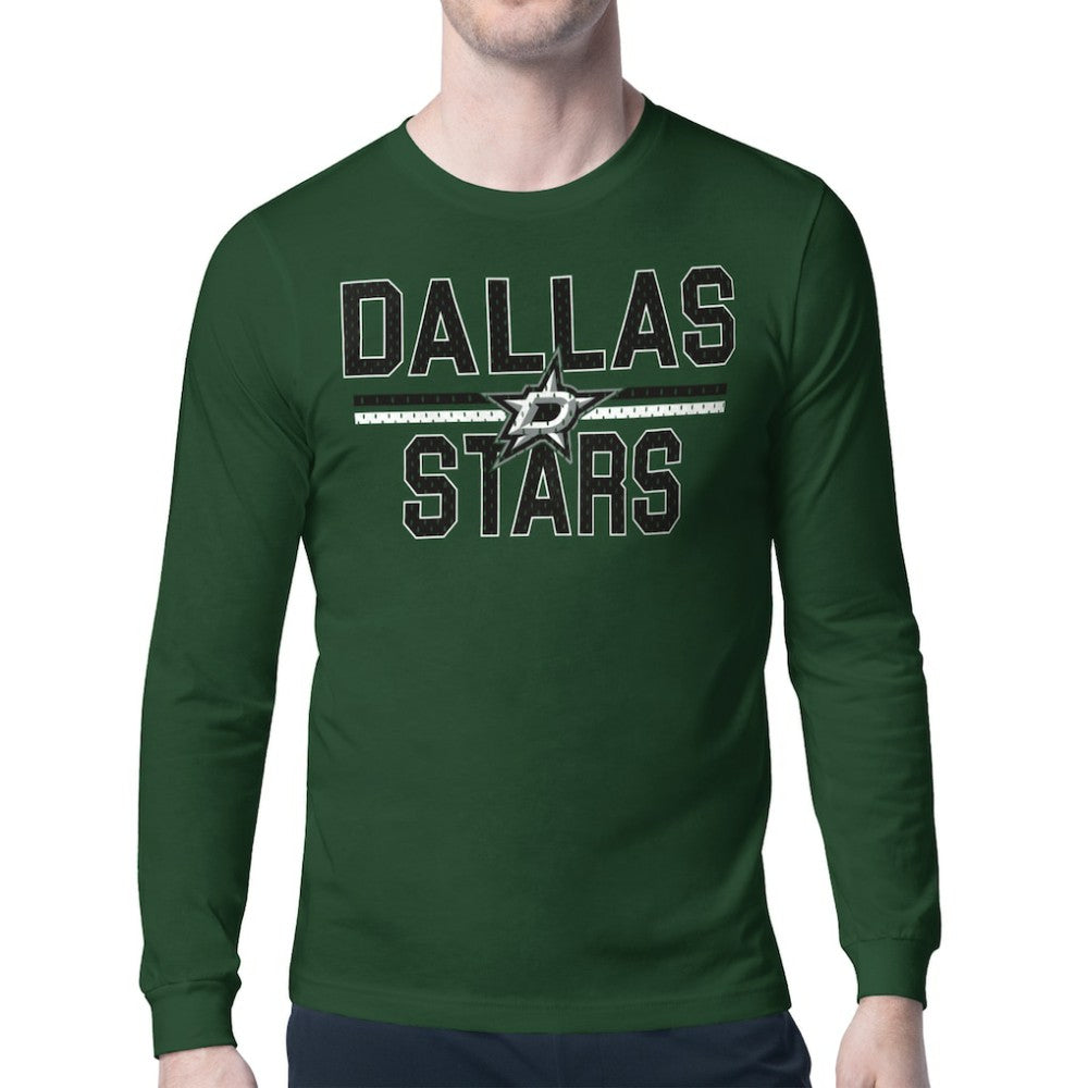 Dallas Stars Starter Mesh Look Team Name Long Sleeve T-Shirt - Green T-shirts