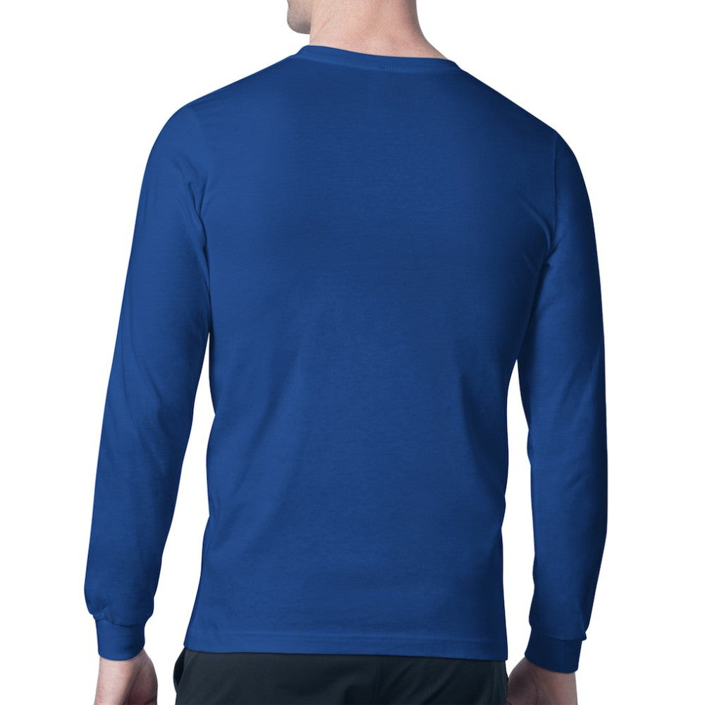 Edmonton Oilers Starter Mesh Look Team Name Long Sleeve T-Shirt - Royal T-shirts