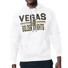 Vegas Golden Knights Starter Mesh Look Team Name Logo Tri-Blend Pullover Hoodie - White Hoodies