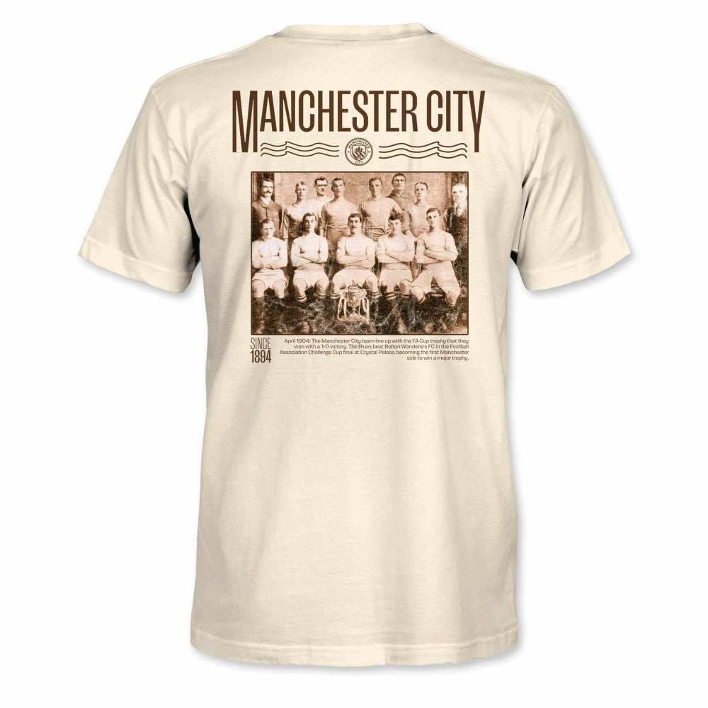 Manchester City 1863FC Vintage Photo T-Shirt - Natural for sale