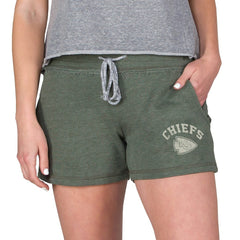 Kansas City Chiefs Concepts Sport Women's Mainstream French Terry Tri-Blend Shorts - Green online