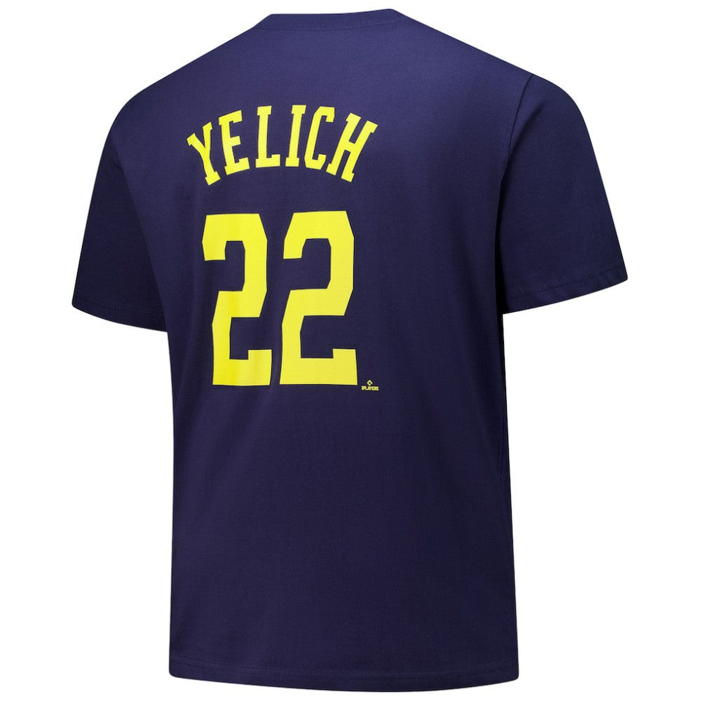 Christian Yelich Milwaukee Brewers Big & Tall Name & Number T-Shirt Navy