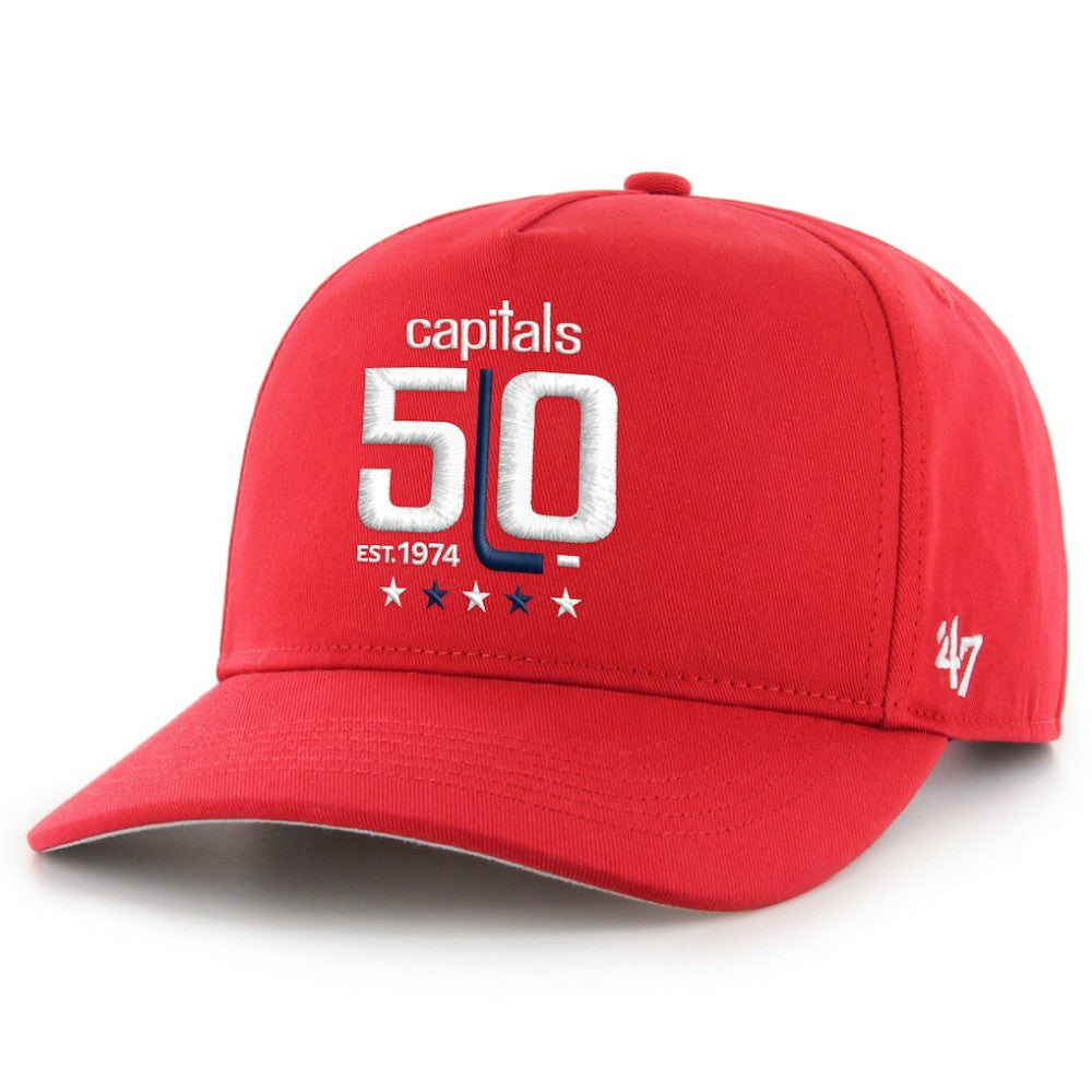 Washington Capitals '47 50th Anniversary Hitch Adjustable Hat - Red Hats