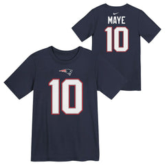 Drake Maye New England Patriots Preschool Player Name & Number T-Shirt - Navy for sale