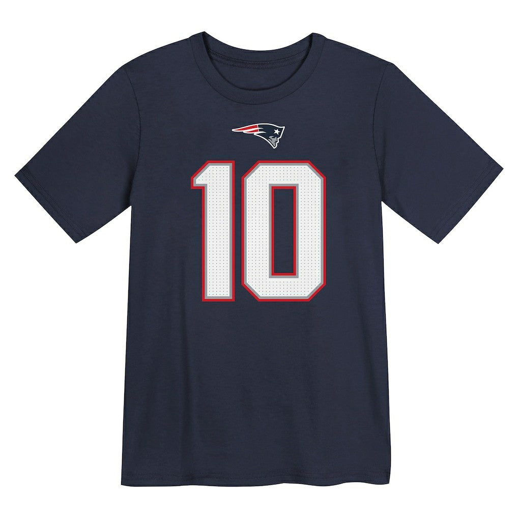 Drake Maye New England Patriots Preschool Player Name & Number T-Shirt - Navy for sale