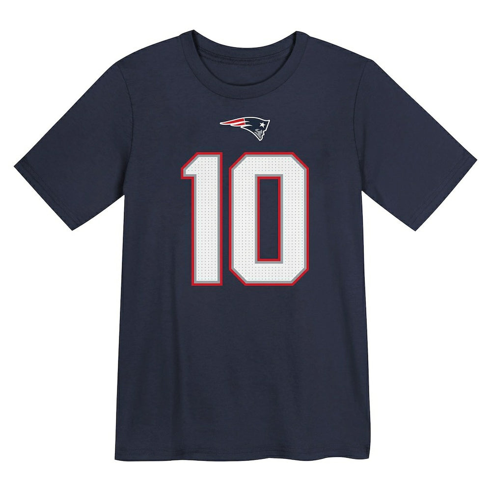 Drake Maye New England Patriots Preschool Player Name & Number T-Shirt - Navy for sale