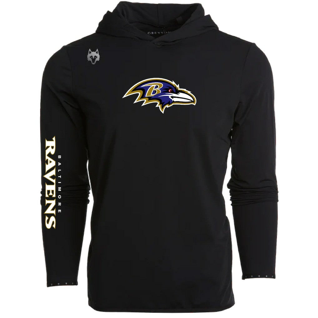 Baltimore Ravens Greyson Clothiers Colorado Long Sleeve Hoodie T-Shirt - Black cheap