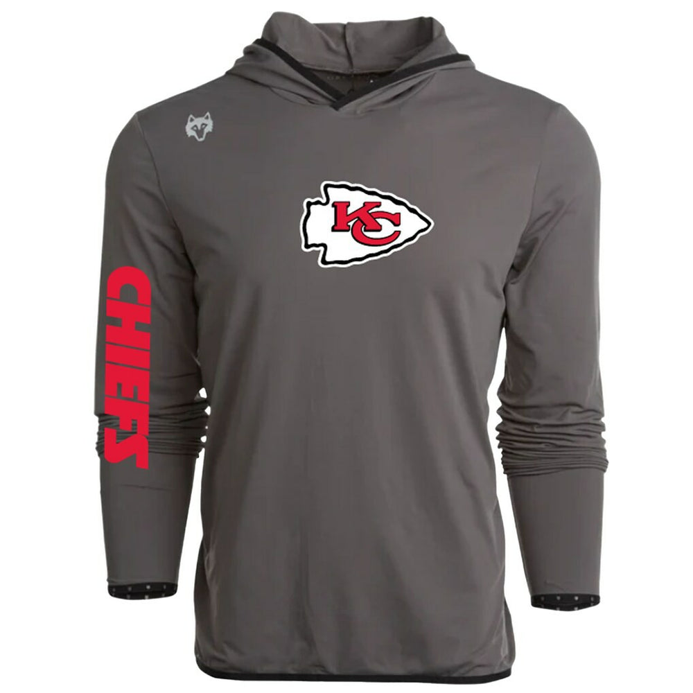Kansas City Chiefs Greyson Clothiers Colorado Long Sleeve Hoodie T-Shirt - Gray online