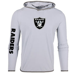 Las Vegas Raiders Greyson Clothiers Colorado Long Sleeve Hoodie T-Shirt - Gray for sale