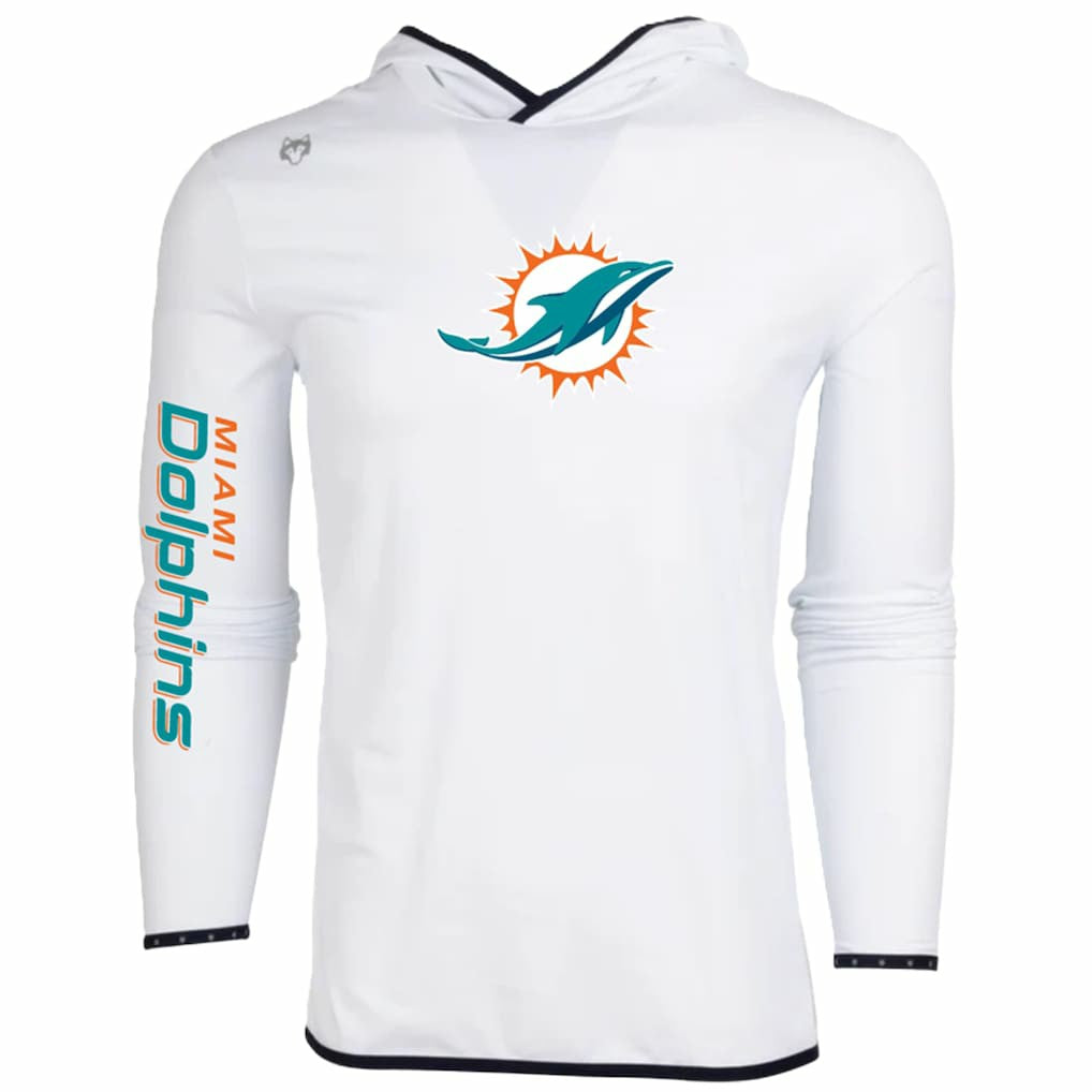 Miami Dolphins Greyson Clothiers Colorado Long Sleeve Hoodie T-Shirt - White sale