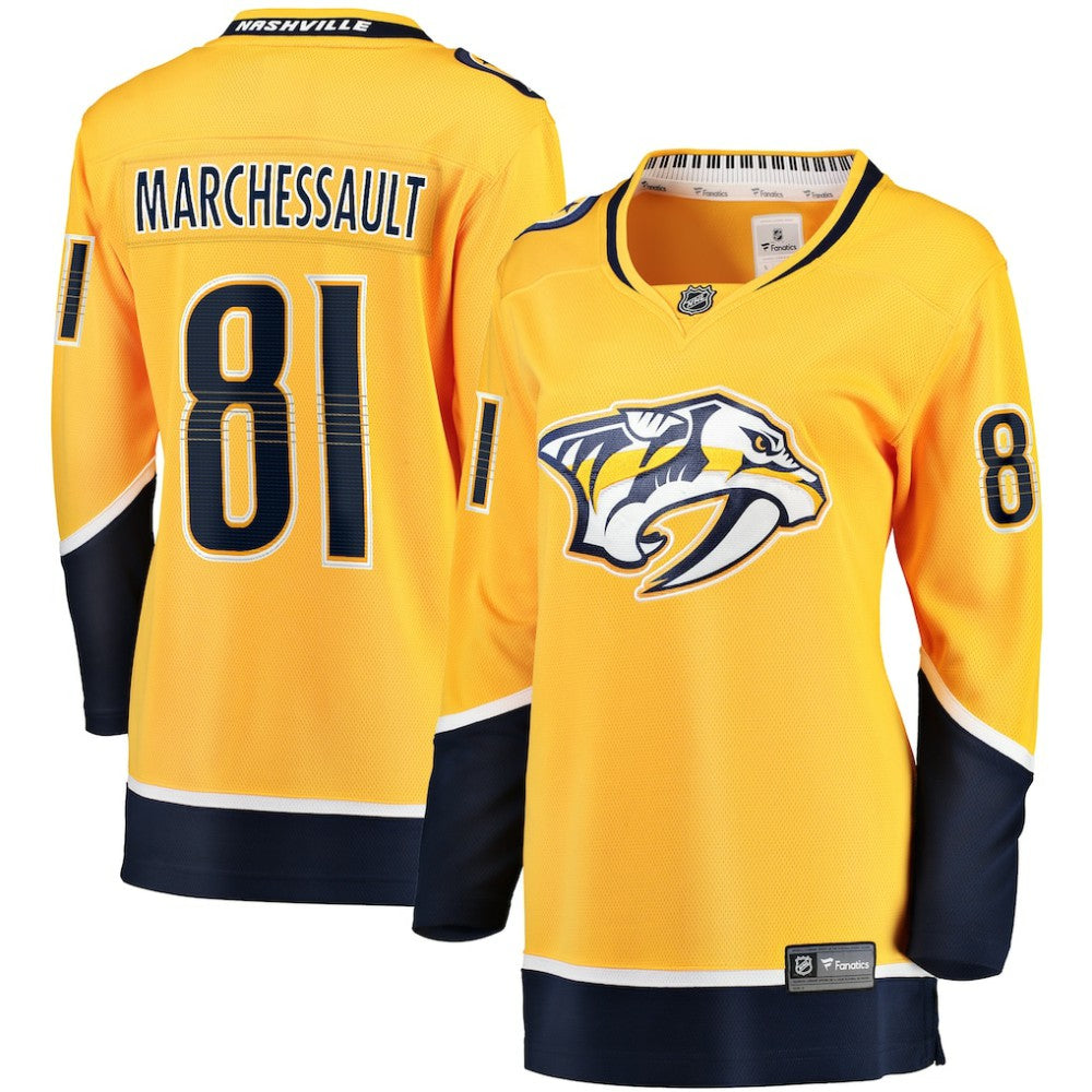 Jonathan Marchessault Nashville Predators Fanatics Women's Breakaway Jersey - Gold Jerseys