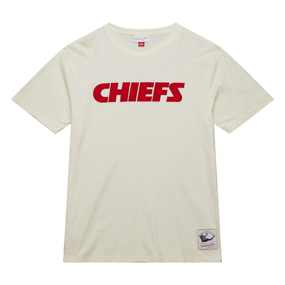 Kansas City Chiefs Vintage Logo Heritage Slub T-Shirt - Cream on sale
