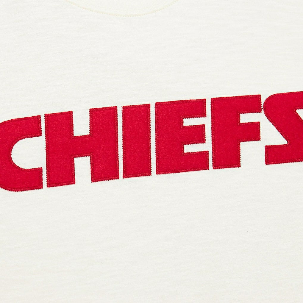 Kansas City Chiefs Vintage Logo Heritage Slub T-Shirt - Cream on sale