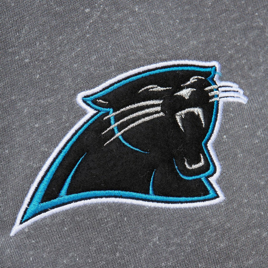Carolina Panthers Vintage Logo Snow Washed Fleece Pullover Hoodie - Heather Gray online
