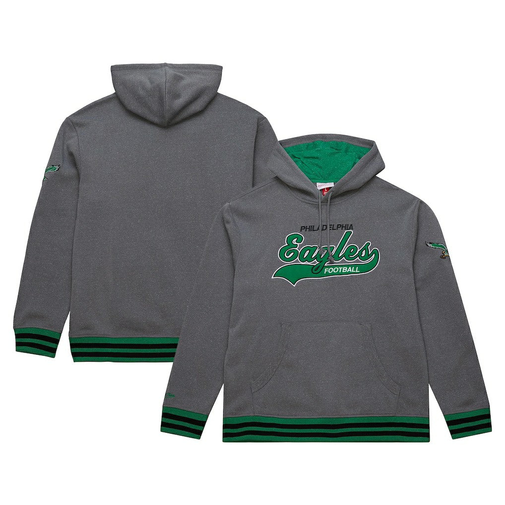 Philadelphia Eagles Vintage Logo Snow Washed Fleece Pullover Hoodie - Heather Gray for sale