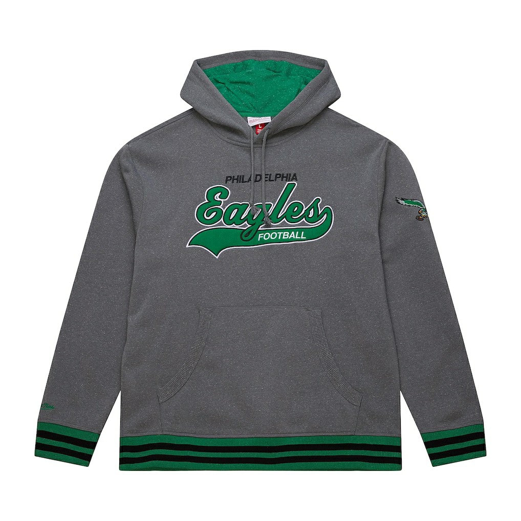 Philadelphia Eagles Vintage Logo Snow Washed Fleece Pullover Hoodie - Heather Gray for sale