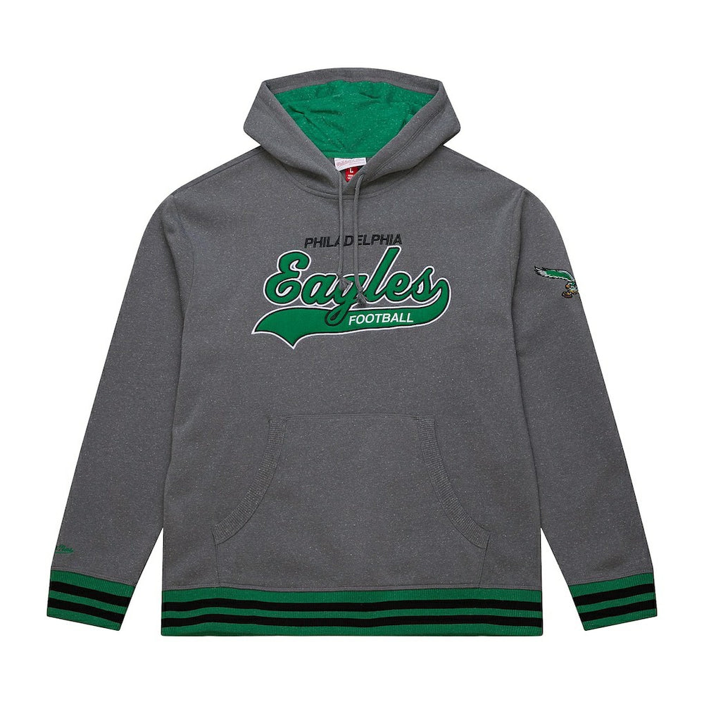 Philadelphia Eagles Vintage Logo Snow Washed Fleece Pullover Hoodie - Heather Gray for sale