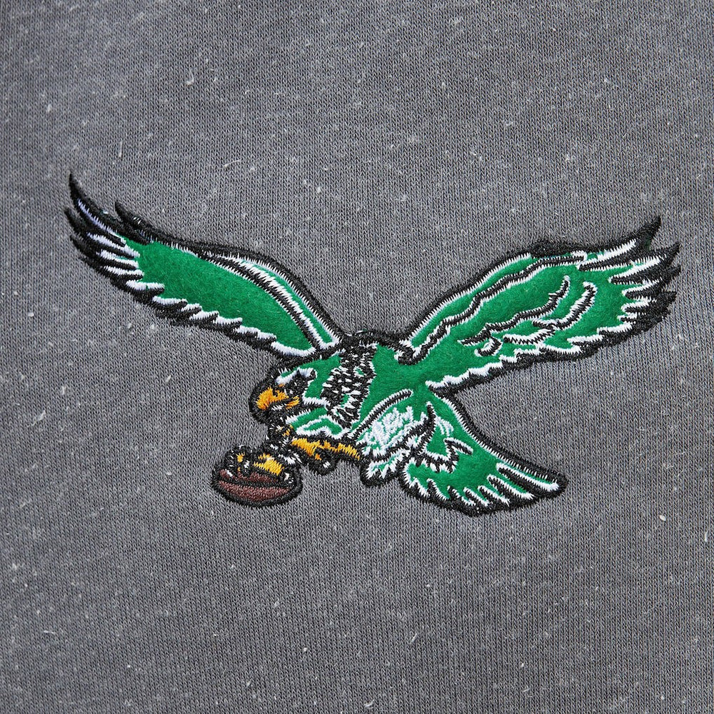 Philadelphia Eagles Vintage Logo Snow Washed Fleece Pullover Hoodie - Heather Gray for sale