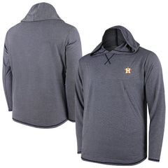 Houston Astros Butter Stripe Tri-Blend Long Sleeve Hoodie T-Shirt - Navy